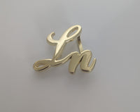 Laurice Noire LN Genuine Leather Logo Belt - Gold image 1