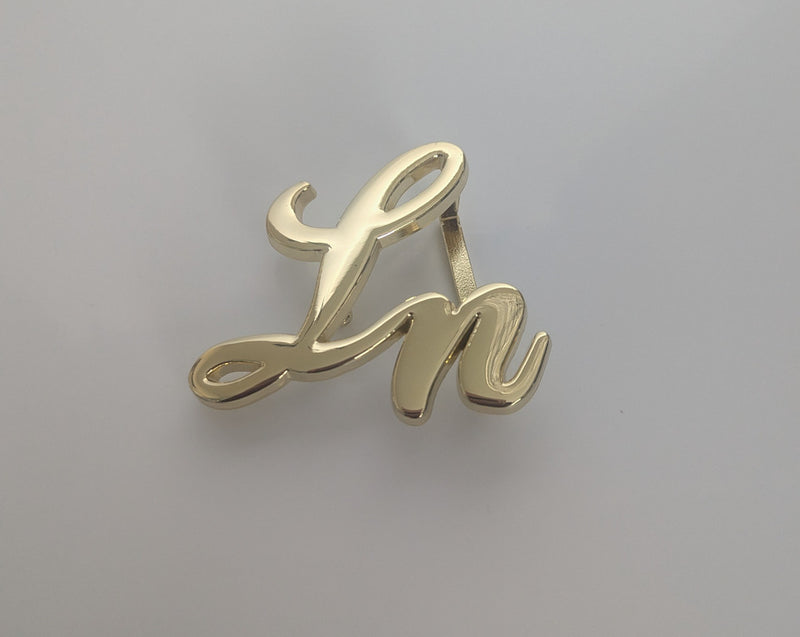 Laurice Noire LN Genuine Leather Logo Belt - Gold image 1