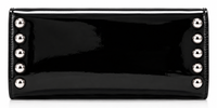 Laurice Noire Genuine Patent Leather Black Clutch