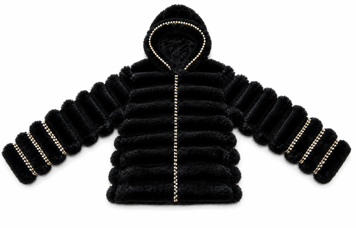 Laurice Noire Black Pearl Ambition Faux Fur Jacket