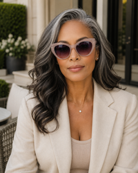 Laurice Noire Charlean Polarized Sunglasses- Brown/Purple