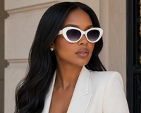 Laurice Noire Amy Polarized Sunglasses- White