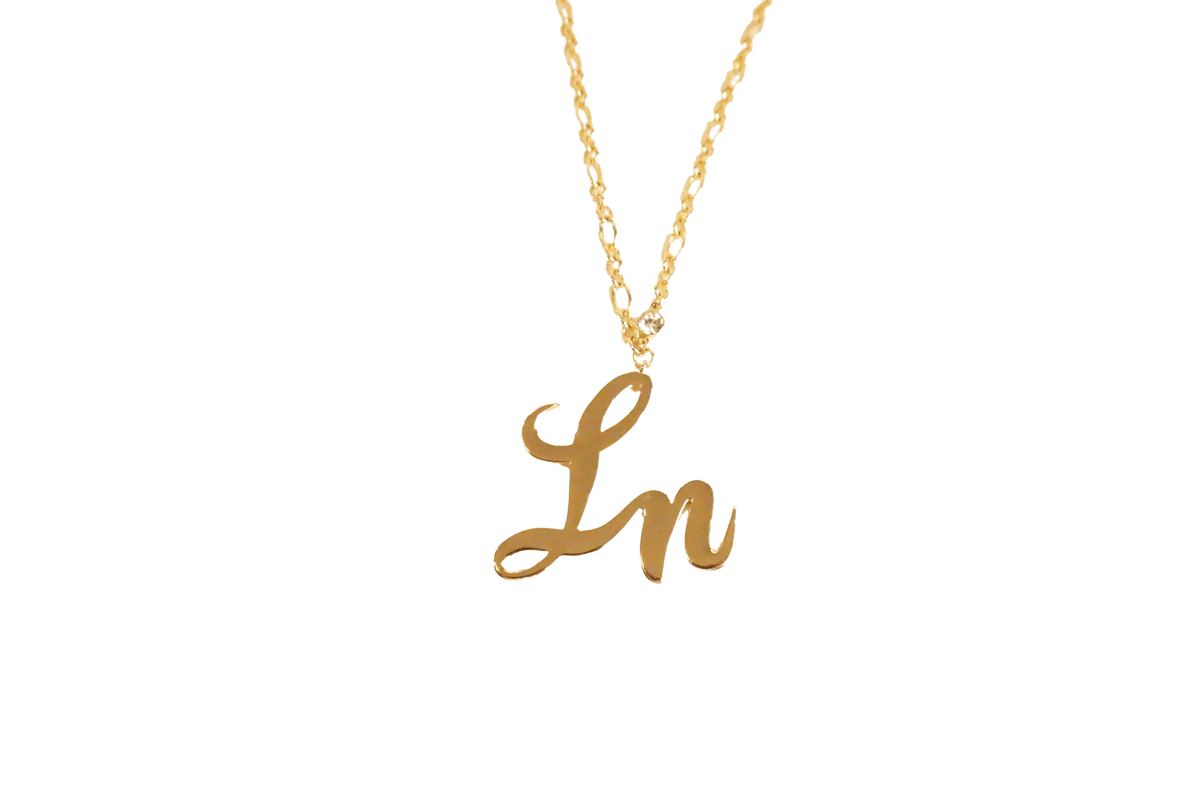 Laurice Noire LN Logo Necklace – Gold