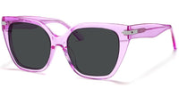 Tati Polarized Sunglasses in purple with stylish frame, offering UV protection and a trendy look for sunny days.