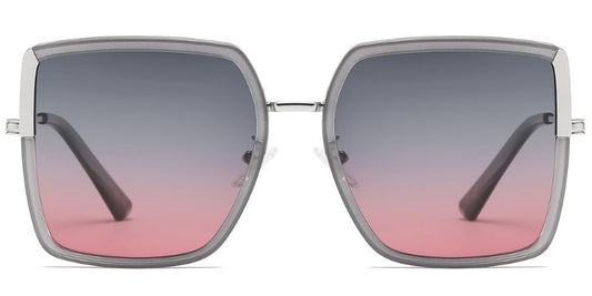 Georgia Polarized Sunglasses- Gray/Gray Pink