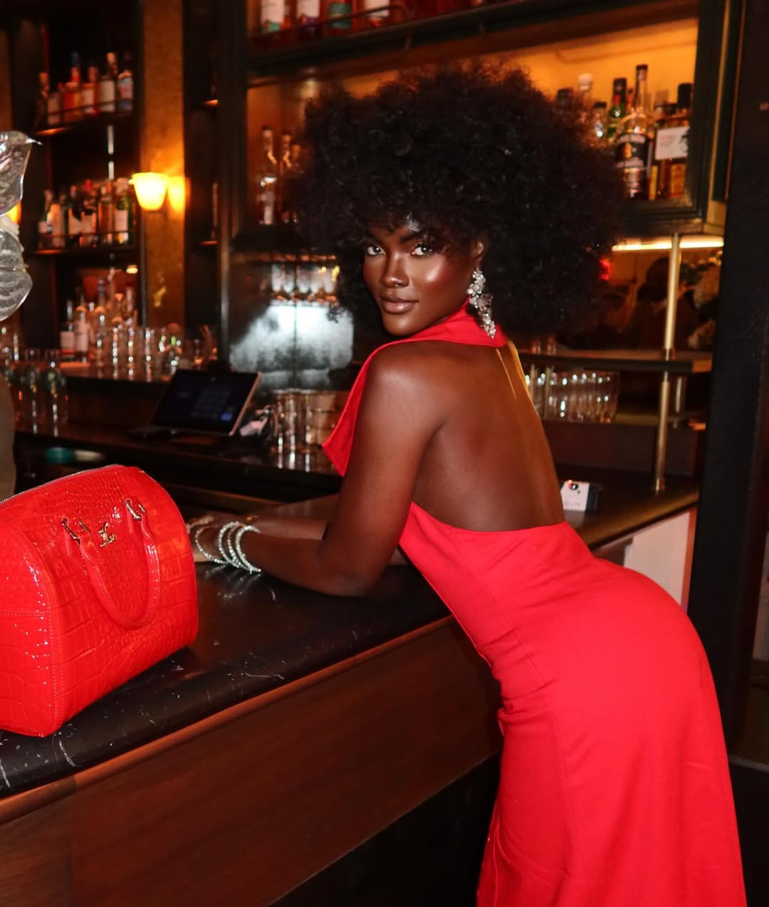 Jasmine Duffle - Red/Silver – Laurice Noire