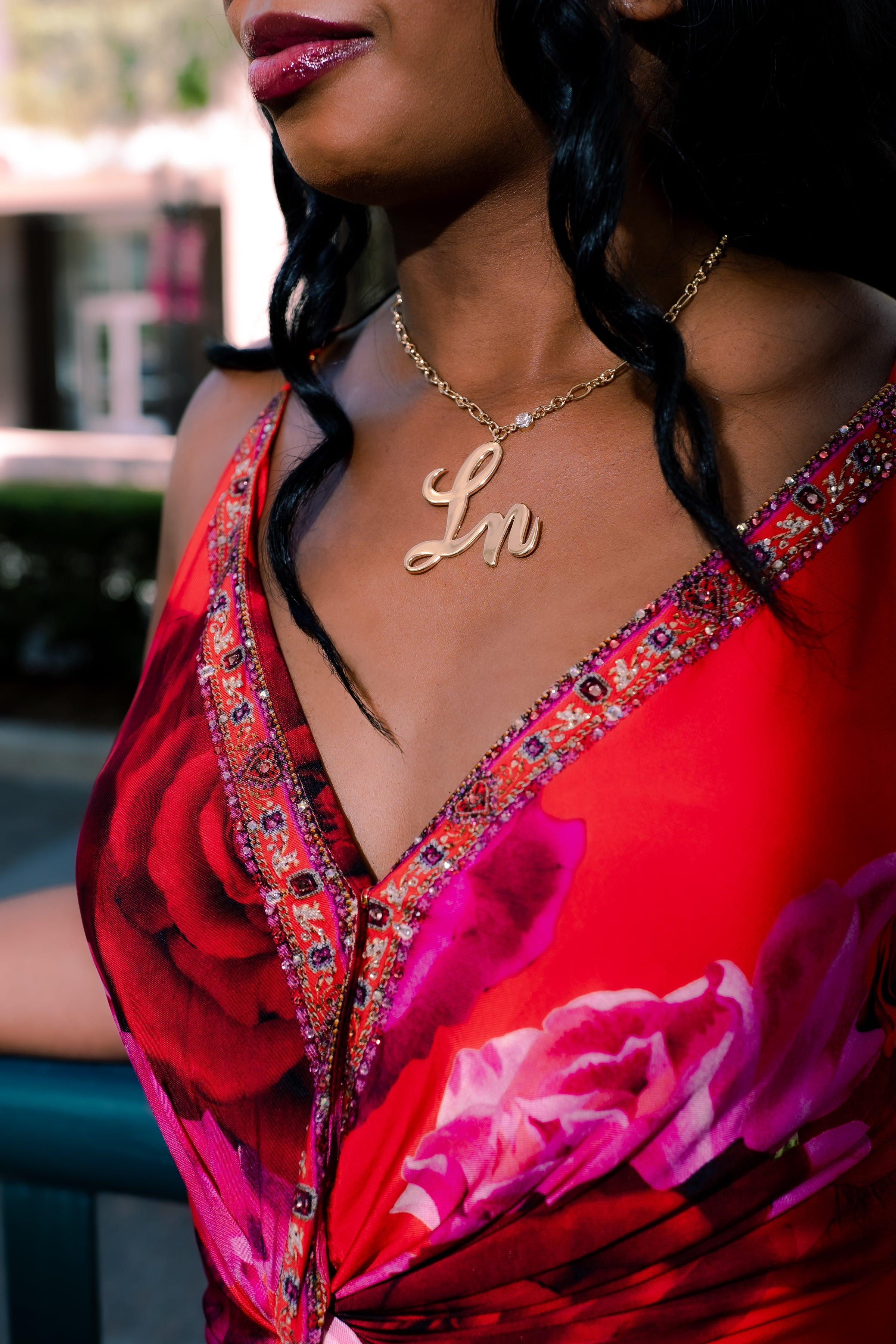 Laurice Noire LN Logo Necklace – Gold