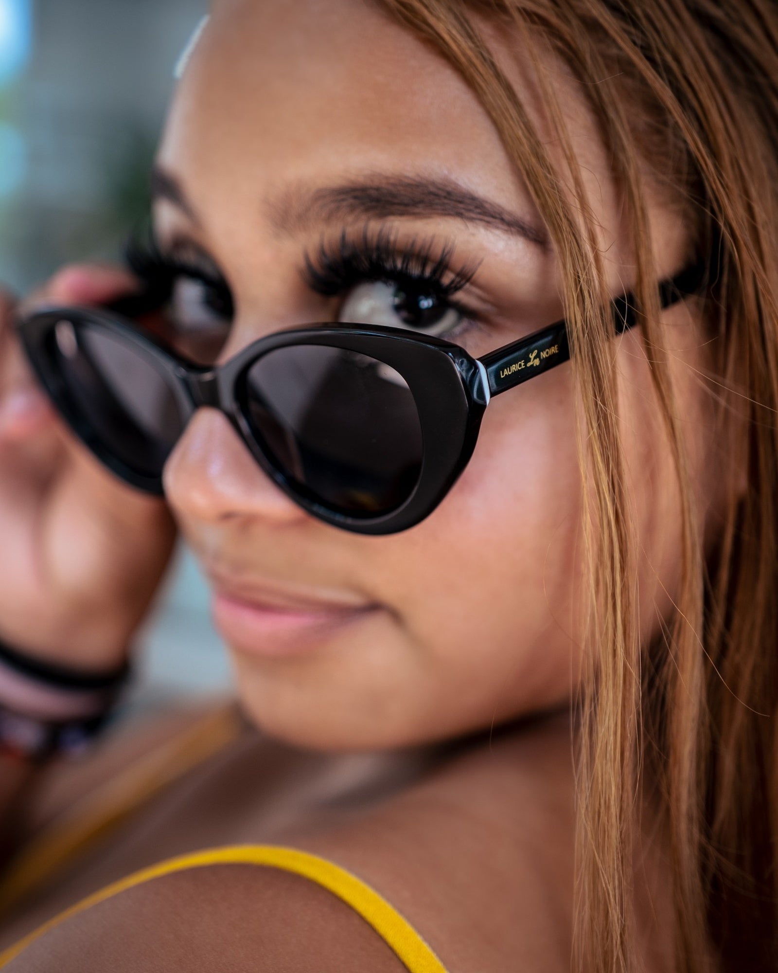 Laurice Noire Tina Marie Polarized Sunglasses – Black