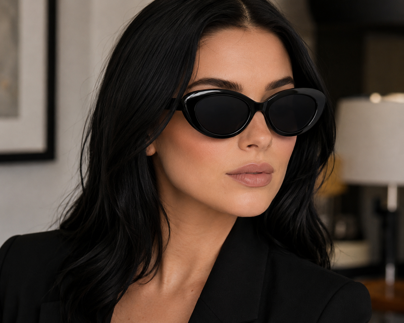 Laurice Noire Amy Polarized Sunglasses- Black