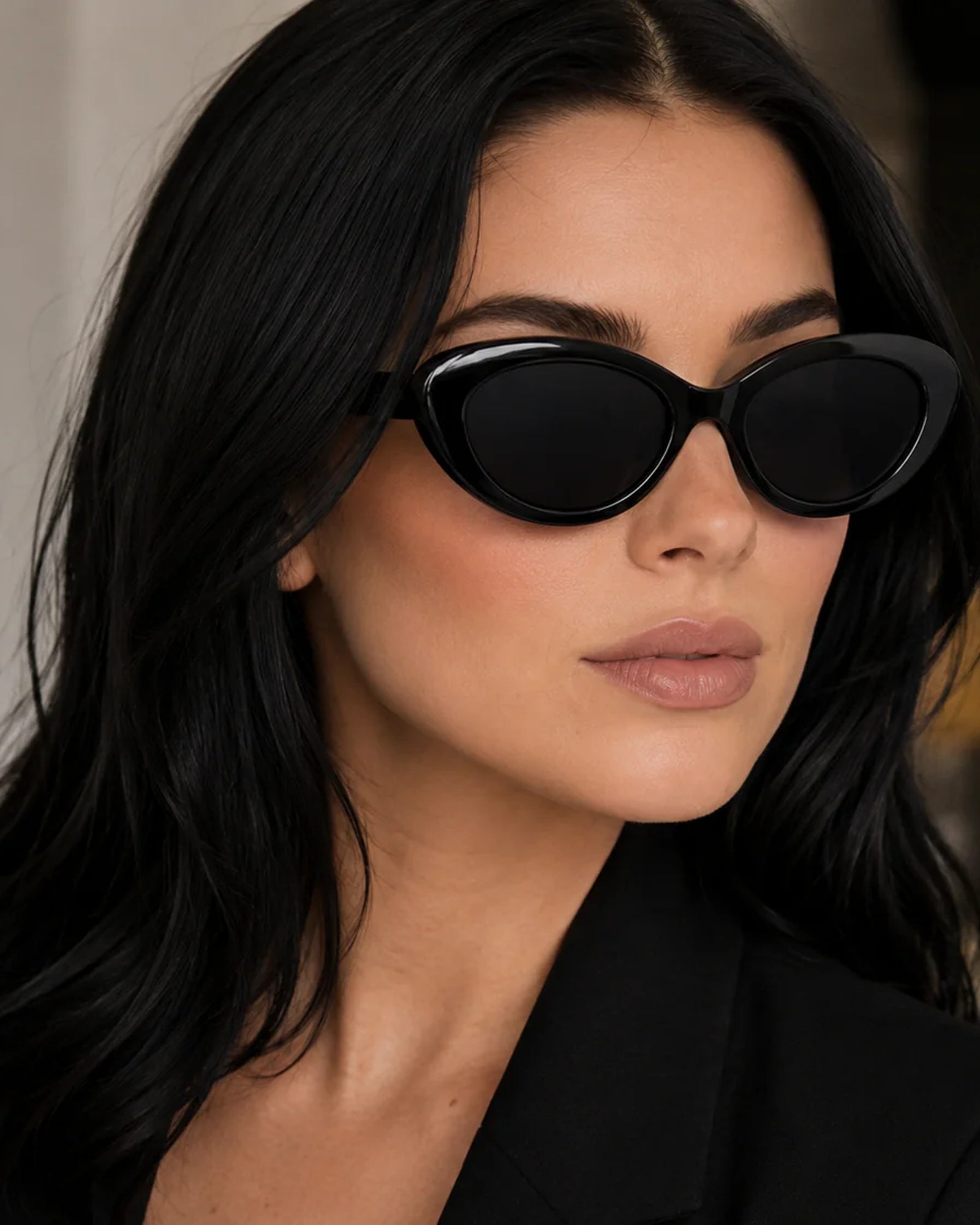 Laurice Noire Amy Polarized Sunglasses- Black