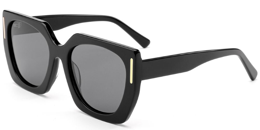 Ana Polarized Sunglasses - Black/Gold - Laurice Noire