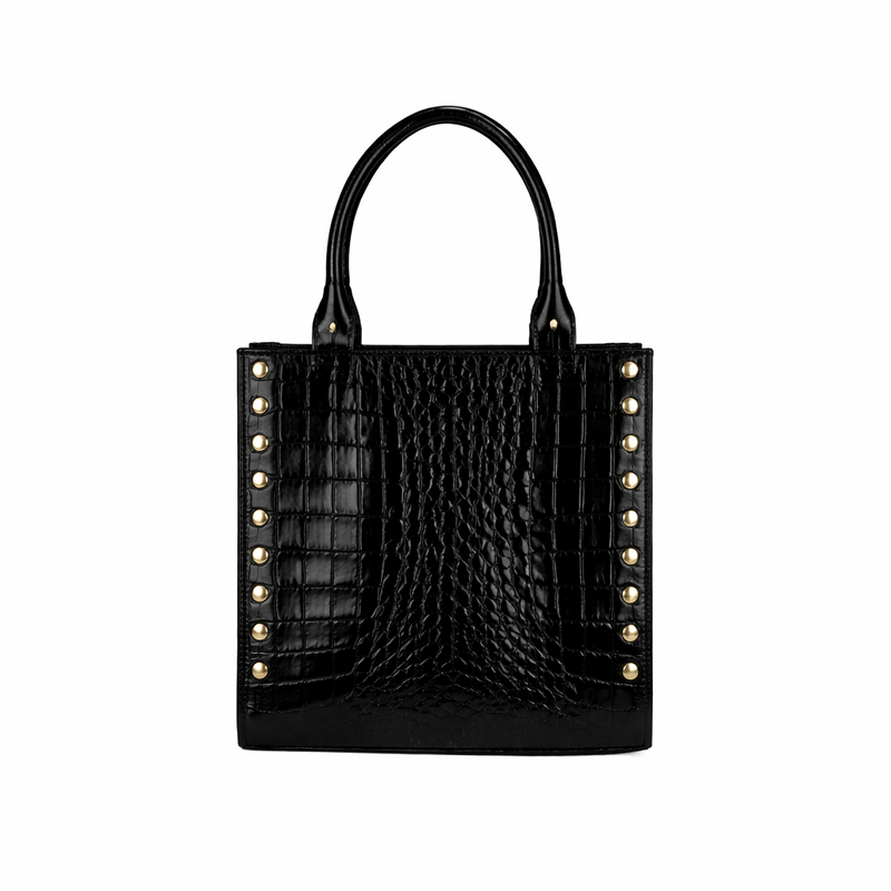 Anastacia 2 Tote - Black with Gold Hardware - Laurice Noire