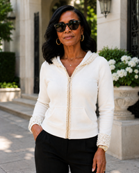 Laurice Noire White Pearl Ambition Glam Hoodie