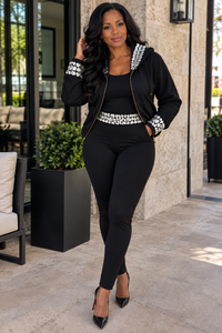 Laurice Noire Black Crystal Midnight Glam Hoodie