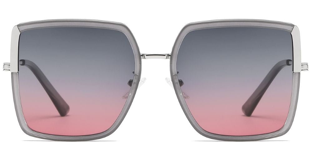 Georgia Polarized Sunglasses - Gray/Gray Pink - Laurice Noire
