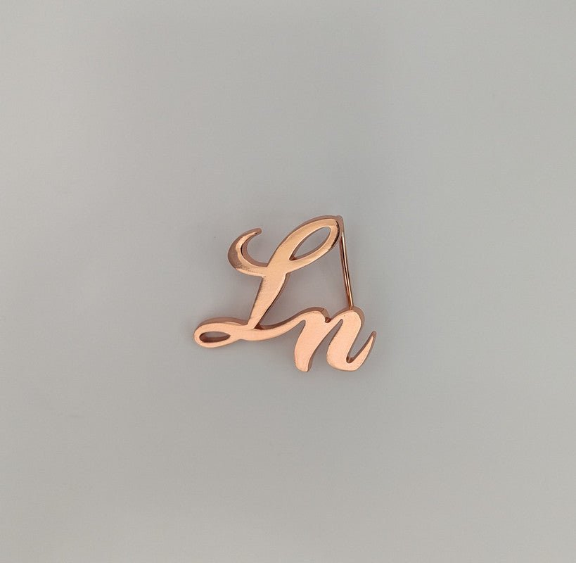 Laurice Noire LN Genuine Leather Logo Belt - Rose Gold - Laurice Noire
