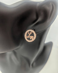 Laurice Noire LN Logo Earrings – Rose Gold