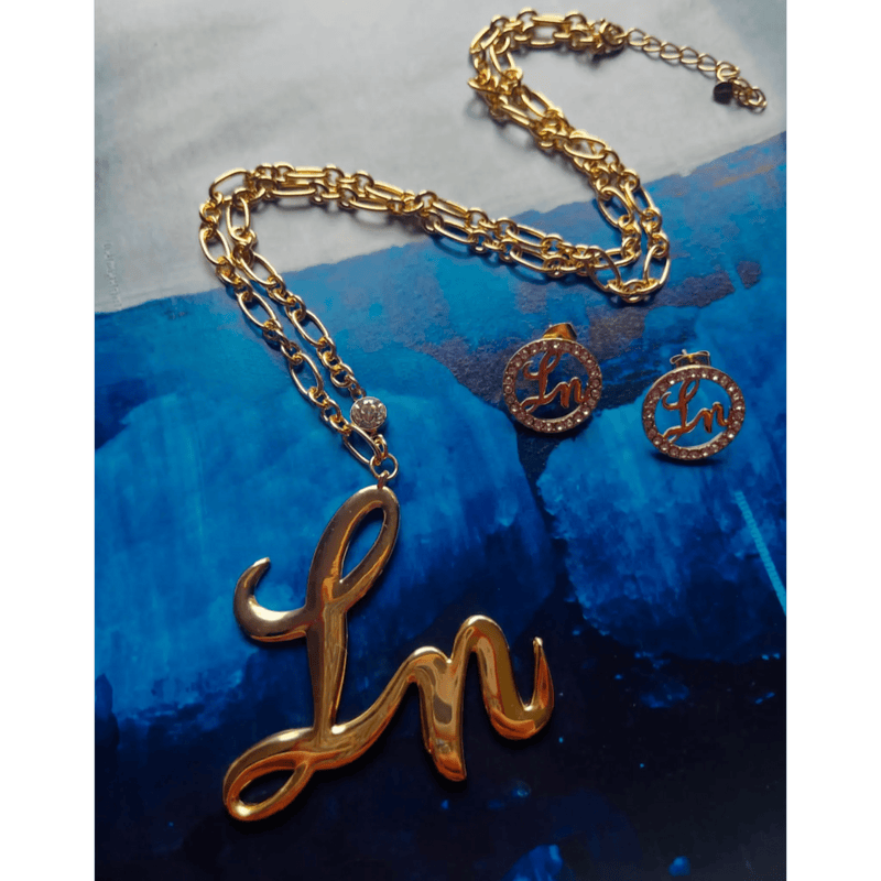 Laurice Noire LN Logo Necklace – Gold - Laurice Noire