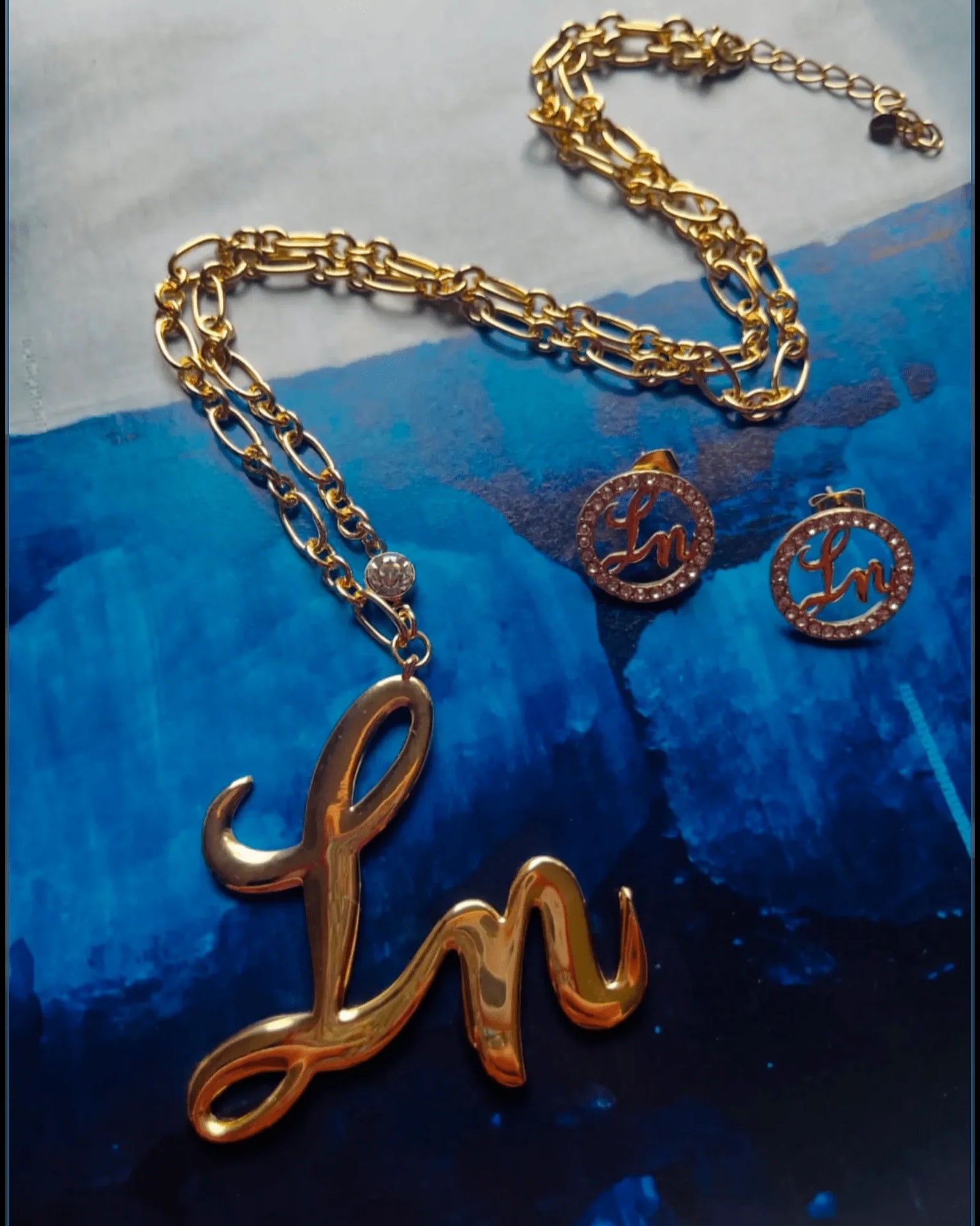 Laurice Noire LN Logo Necklace – Gold