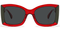 Terri Polarized Sunglasses - Black/Red - Laurice Noire