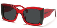 Terri Polarized Sunglasses - Black/Red - Laurice Noire